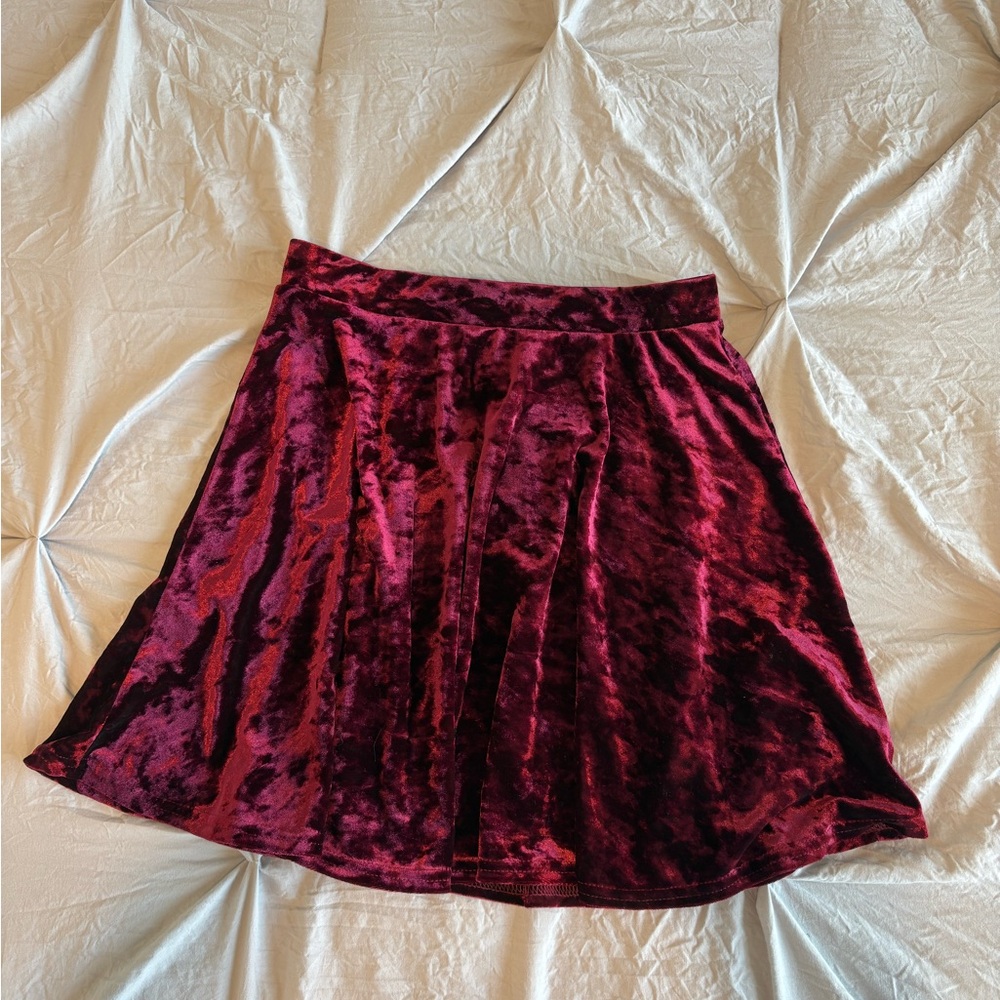 EUC Topshop Velvet A-Line Skirt Size 2